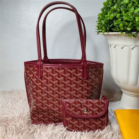 goyard mini anjou maroon|Goyard anjou mini dupe.